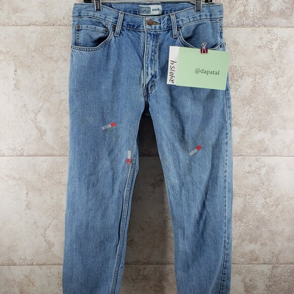 Blue Jeans Levis Signature Mid Rise Straight Leg Pants Mens Size Regular 34 X 30 - Picture 11 of 11